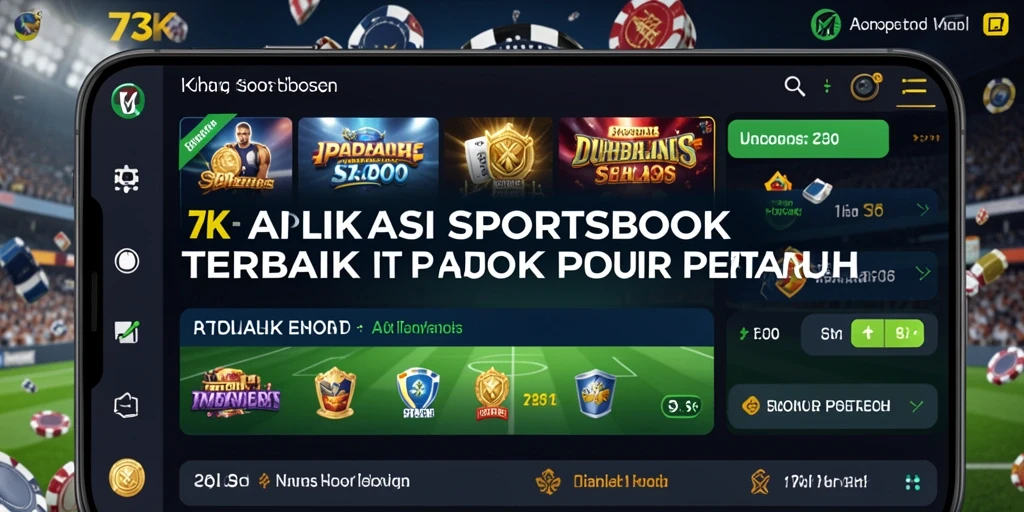 Tampilan antarmuka pengguna aplikasi Sportsbook 73K yang menarik.
