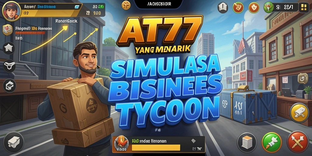Tampilan gameplay menarik dari AT777 yang menunjukkan simulasi bisnis Tycoon.