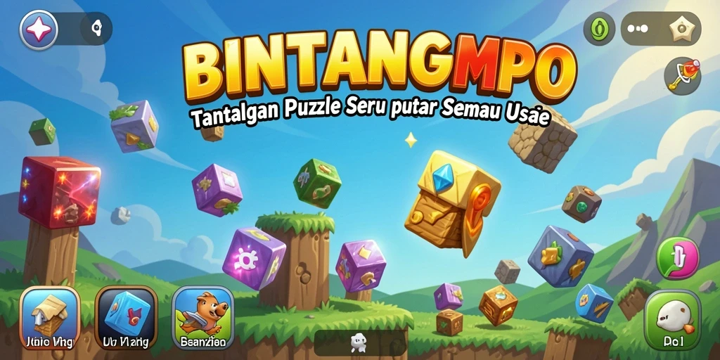 Tampilan gameplay puzzle BINTANGMPO yang menantang dan seru.