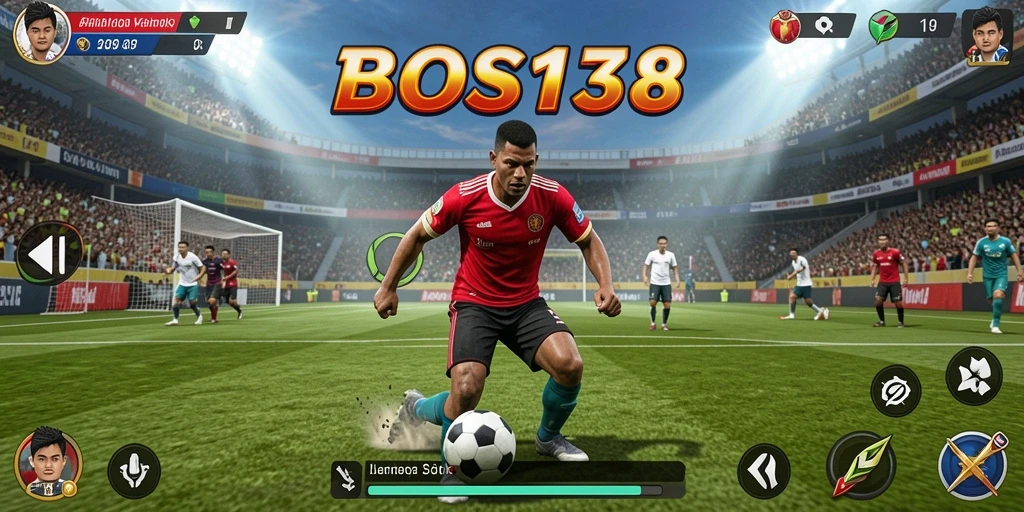 Screenshot gameplay BOS138 yang penuh aksi olahraga.
