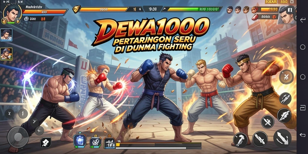 Screenshot gameplay pertarungan seru di DEWA1000.