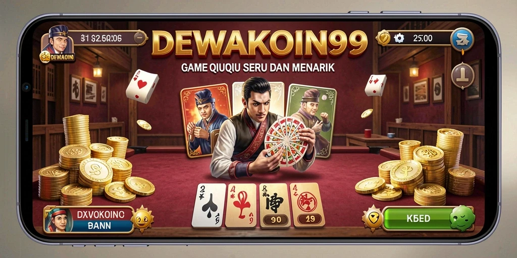Tampilan screenshot gameplay QiuQiu DEWAKOIN99 yang menarik.