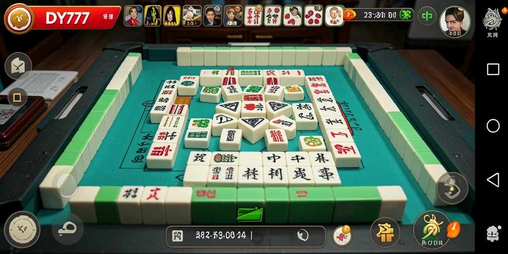 Tampilan gameplay seru dari DY777 dalam permainan Mahjong.
