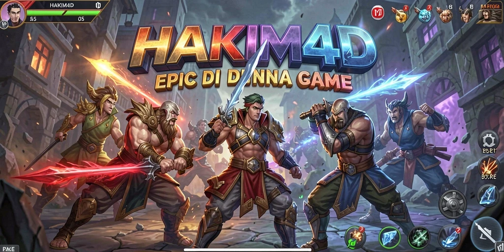 Screenshot menampilkan pertarungan seru dalam HAKIM4D.