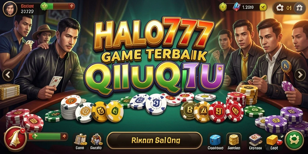 Tampilan gameplay seru HALO777 dengan fitur QiuQiu yang menarik.