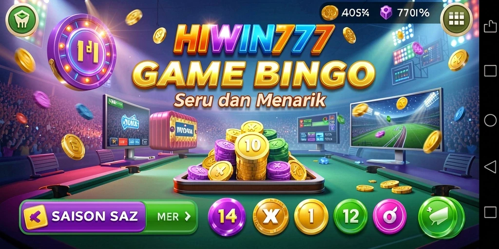 Tampilan gameplay menarik dari HIWIN777 dengan suasana Bingo yang seru.