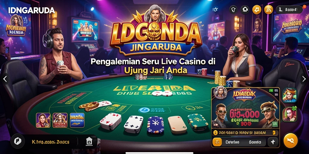 Tampilan gameplay seru IDNGARUDA dengan dealer langsung.