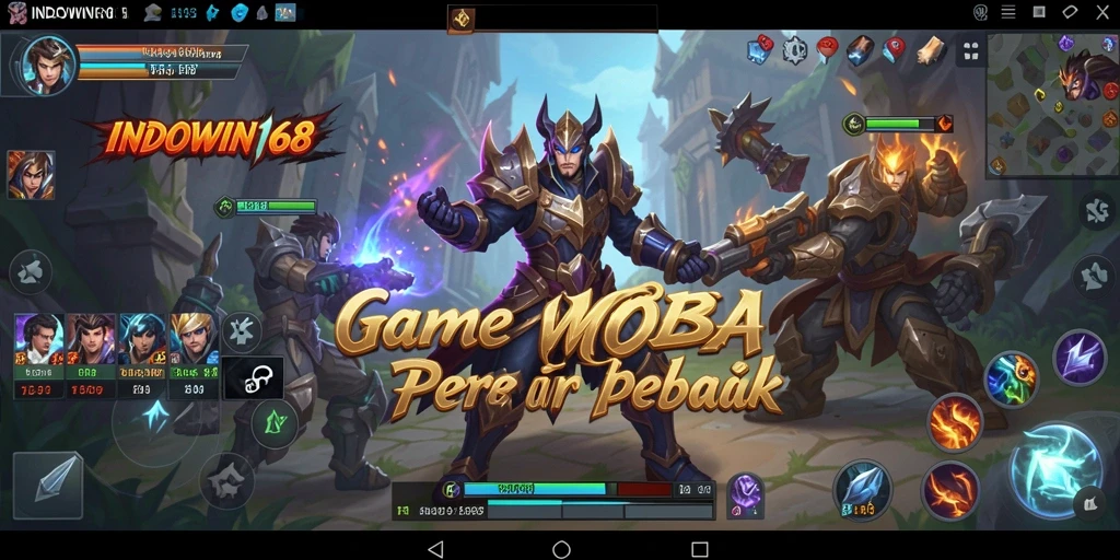 Gameplay menarik INDOWIN168 dalam pertempuran MOBA.