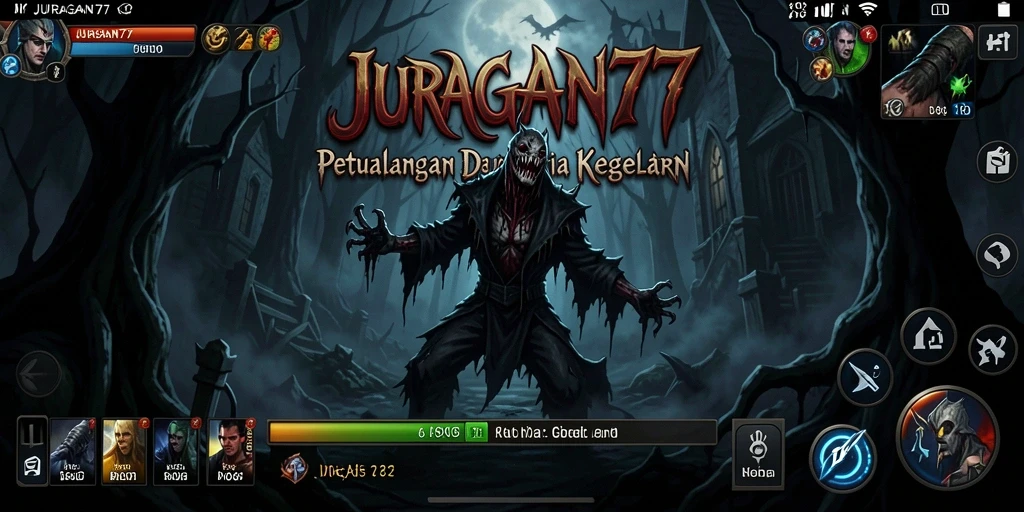 Screenshot menampilkan suasana menyeramkan dalam game JURAGAN77.