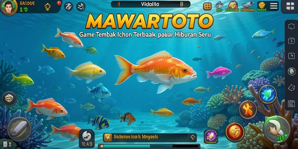Tampilan gameplay MAWARTOTO dengan aksi tembak ikan yang seru.