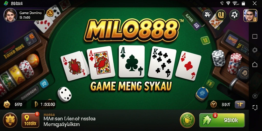 Tampilan aktivitas seru dalam gameplay Domino MILO88.