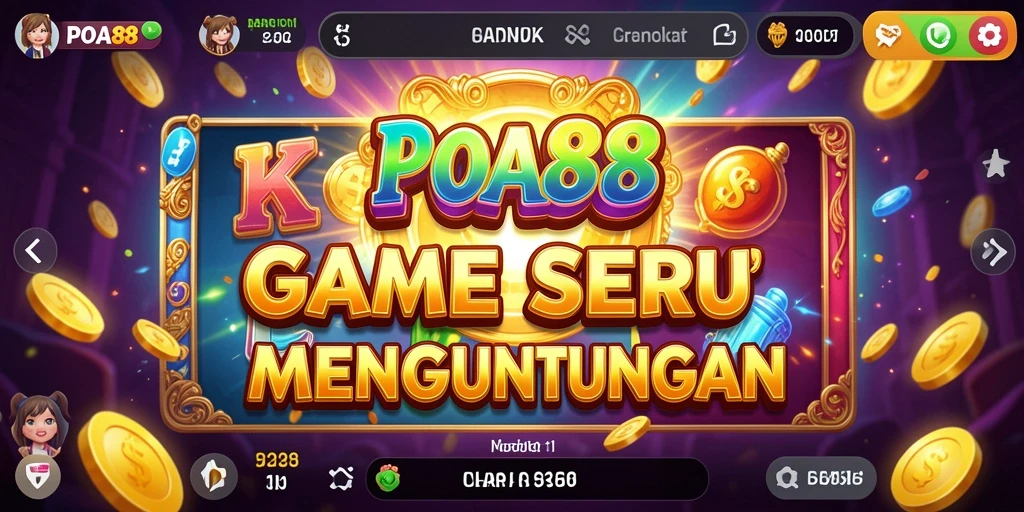 Screenshot utama POA88 menampilkan gameplay seru saat bermain slot.