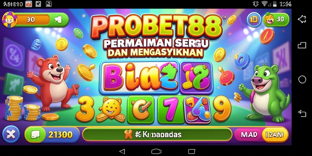 Tangkapan layar gameplay PROBET88 yang menggambarkan keseruan permainan bingo.