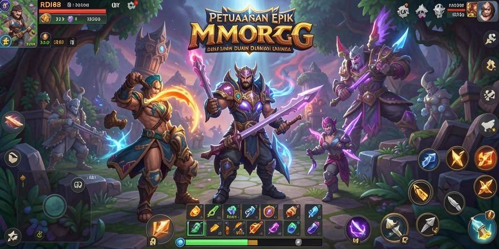 Tampilan gameplay epic dari RDI88 di dunia MMORPG.
