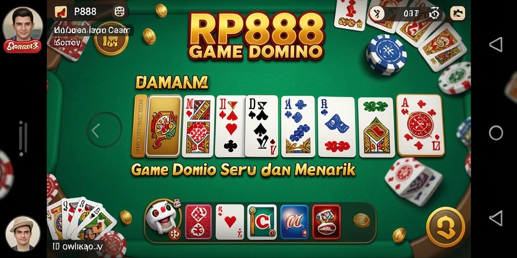 Tampilan screenshot gameplay seru permainan Domino RP888.