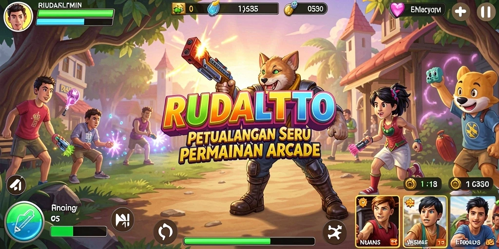 Tampilan menarik dari gameplay RUDALTOTO yang penuh warna.