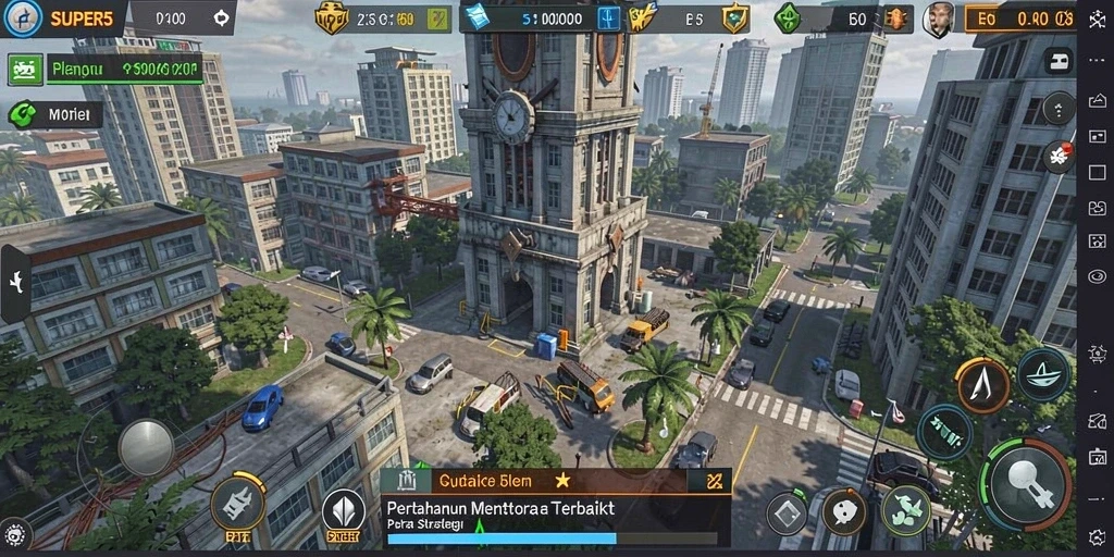 Menampilkan aksi pertahanan menara yang mendebarkan dalam SUPER5.