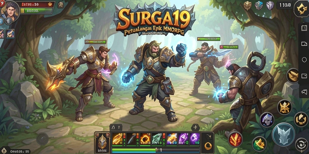Tangkapan layar gameplay SURGA19 menampilkan aksi seru dalam petualangan MMORPG.