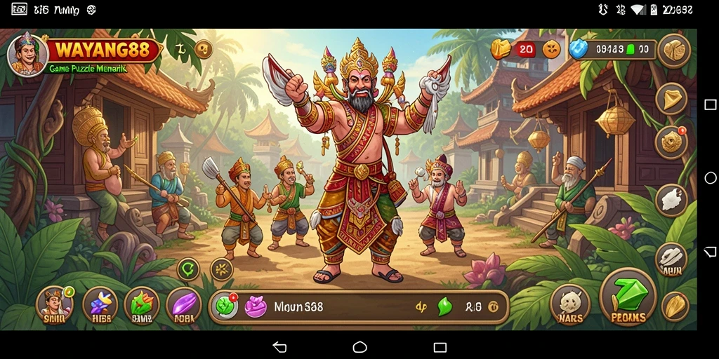 Tampilan menarik dari gameplay Puzzle di WAYANG88.