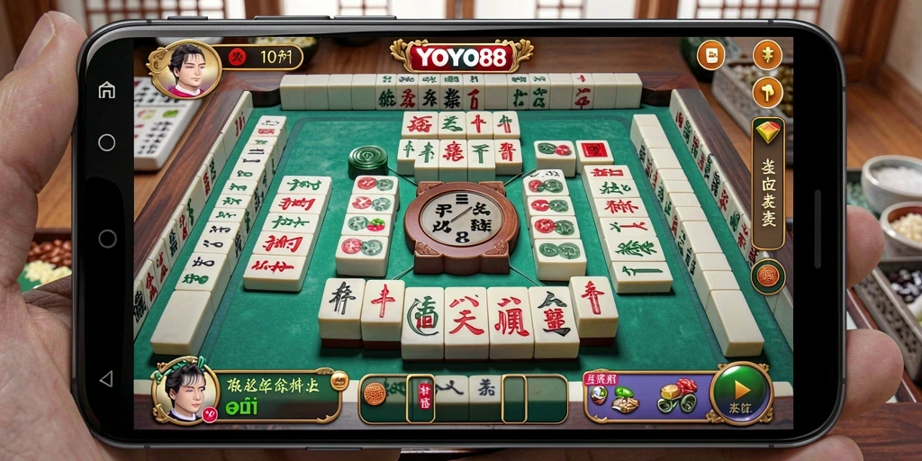Screenshot gameplay <strong>YOYO88</strong> menampilkan aksi seru permainan Mahjong.