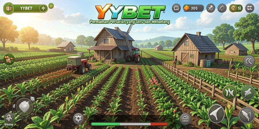 Tampilan gameplay seru di dunia pertanian YYBET.