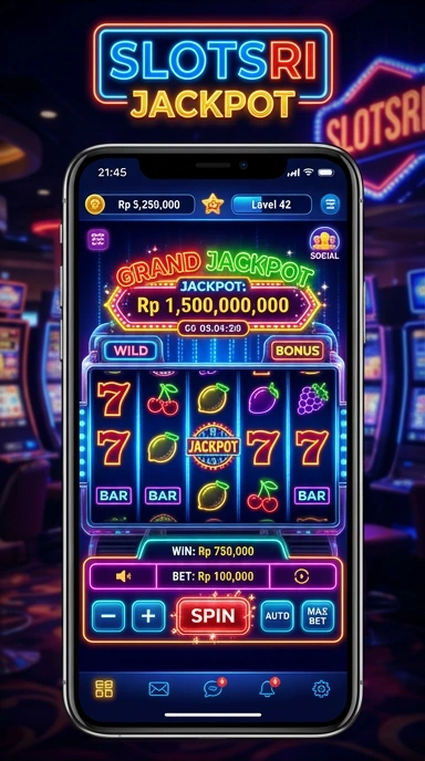 Pengguna sedang menjelajahi aplikasi baru di slotsri.